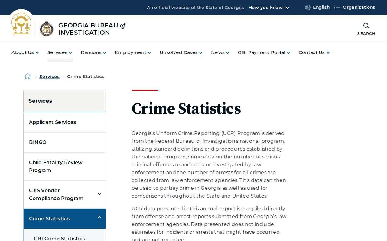 Cairo criminal record statistics source at the Georgia Bureau of Investigation
