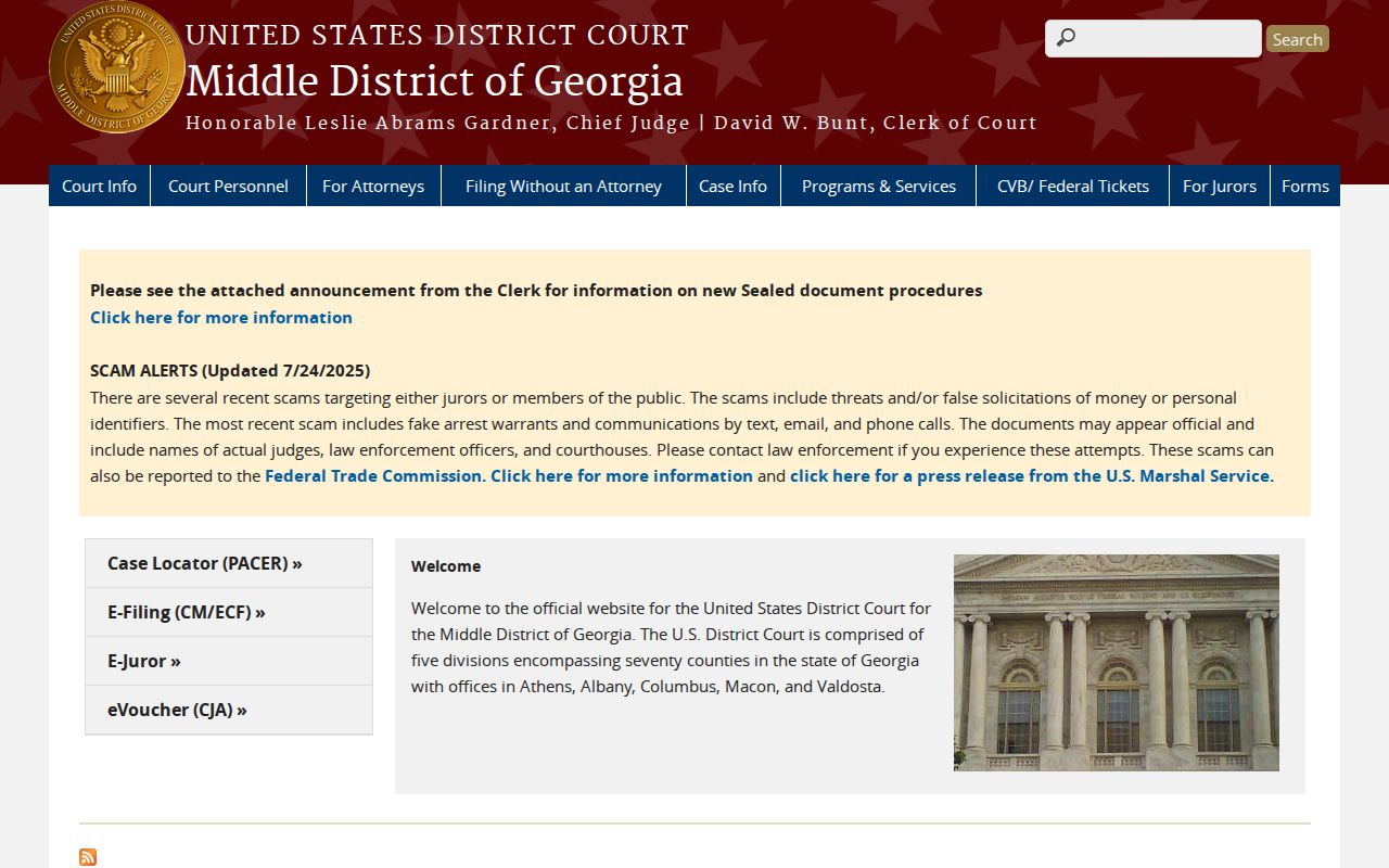 United States District Court Middle District of Georgia courthouse information