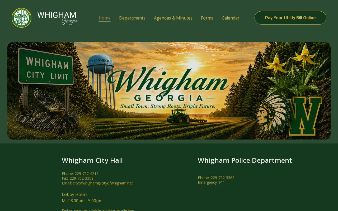 Whigham criminal records City Hall and police contact information